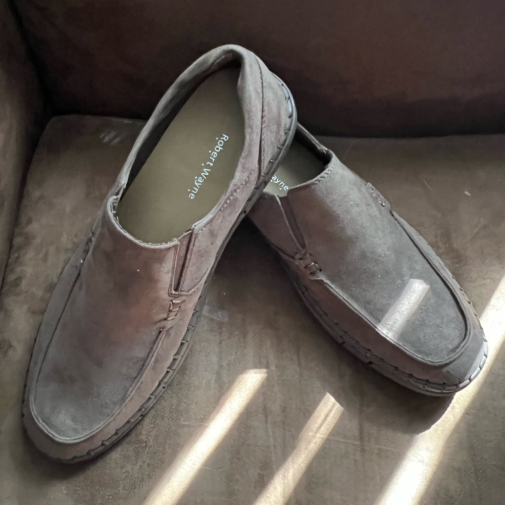 Robert Wayne Tf Trail RWF1045M Mens Brown Suede Slip On Casual Loafers Shoes